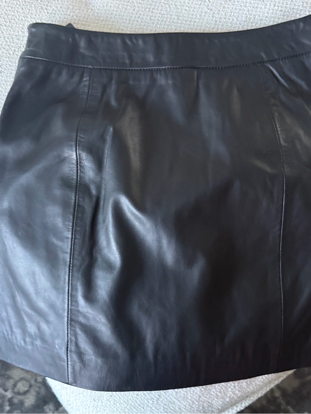 Lucky Brand Black Leather Mini Skirt